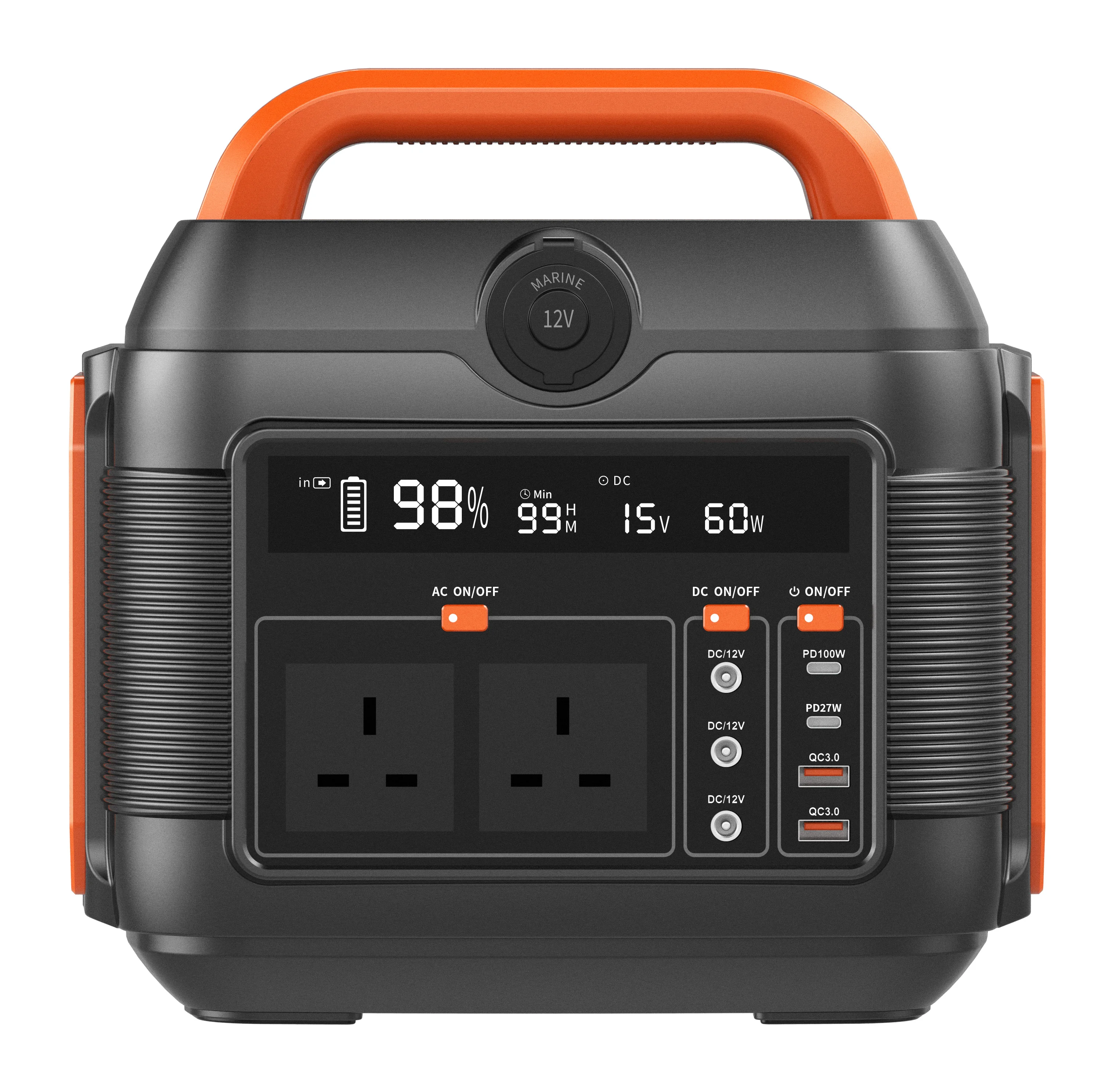 600W Energy Storage Outdoor Camping Lithium Power Generator AC Source Power Supply Bank Solar Portable Power Station
600W Energy Storage Outdoor Camping Lithium Power Generator AC Source Power Supply Bank Solar Portable Power Station