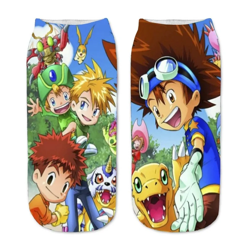 

Cartoon Female Socks Digimon Adventure 3D Print Women Sock Short Colorful Cotton Sox Japanese Soft Cute Casual Ladies Stockings