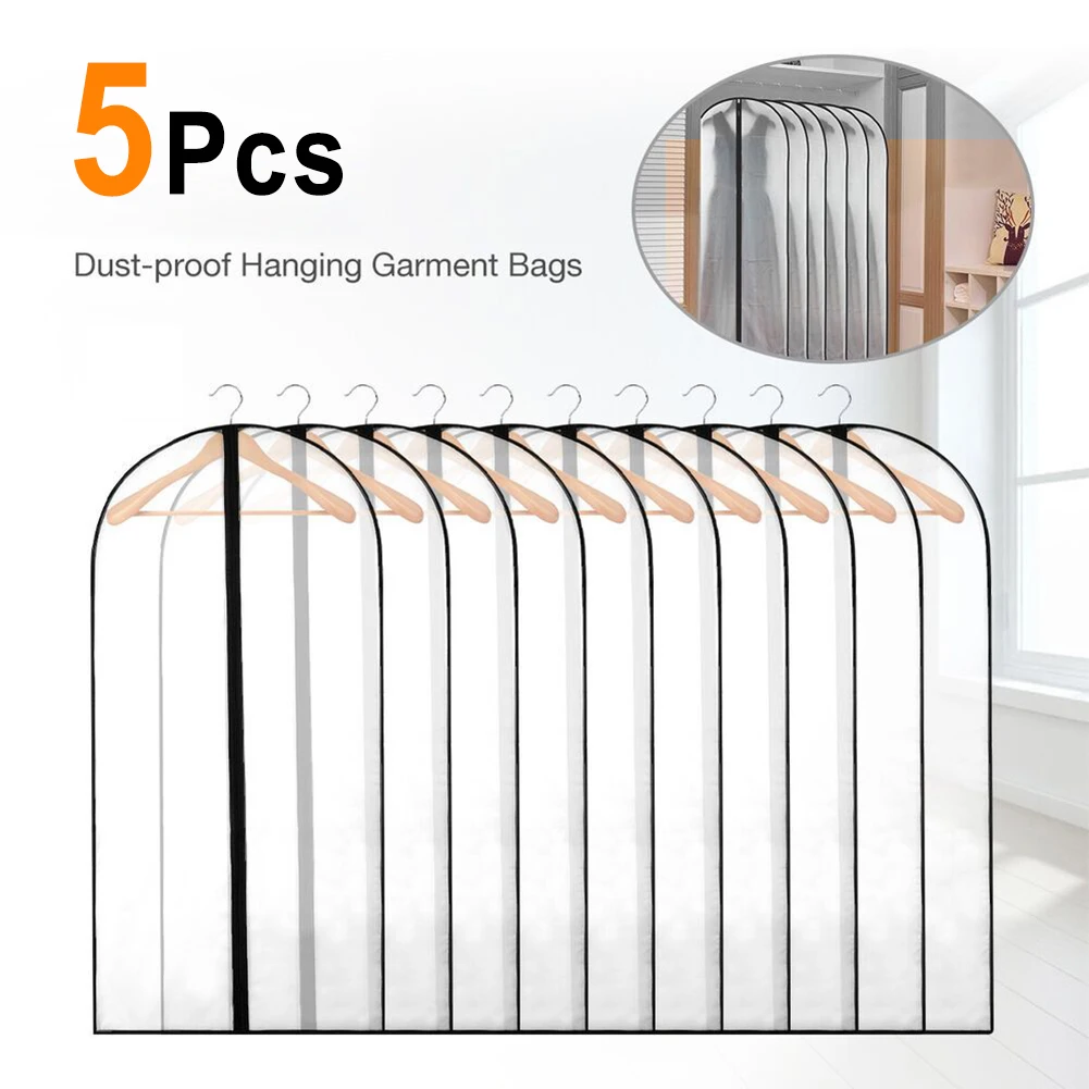5 Pcs Clothes Dust Bag Hanging Dress Coat Cover Storage Bag EVA Sheer Seal 100/120/140*60cm For Travel Protecting Supplies
5 Pcs Clothes Dust Bag Hanging Dress Coat Cover Storage Bag EVA Sheer Seal 100/120/140*60cm For Travel Protecting Supplies
