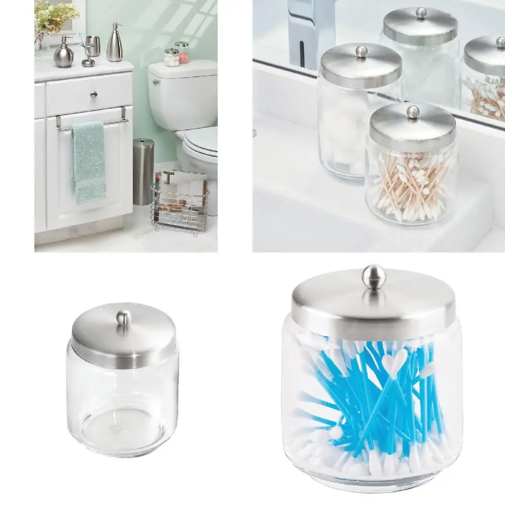 Elegant Clear Glass Apothecary Jar - Perfect Storage & Decorative Display Solution for Bathroom, Kitchen, Bedroom.
Elegant Clear Glass Apothecary Jar - Perfect Storage & Decorative Display Solution for Bathroom, Kitchen, Bedroom.