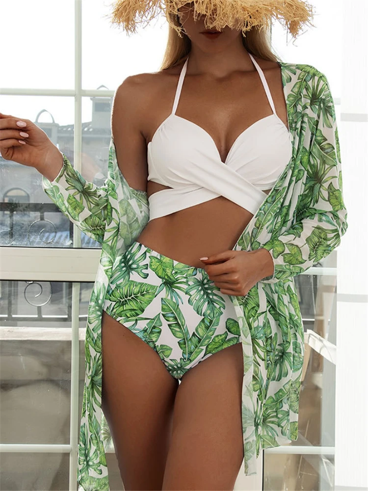 3Pcs Sexy Bikini Set High Waist Beachwear New Bikinis Spaghetti Strap Triangle Thong Biquini Swimsuit Swimwear Bathing Suit B808
3Pcs Sexy Bikini Set High Waist Beachwear New Bikinis Spaghetti Strap Triangle Thong Biquini Swimsuit Swimwear Bathing Suit B808