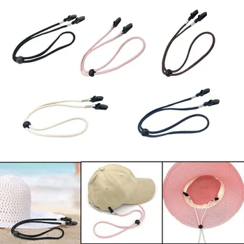 4pcs Hook Clips Hat Retainer New Anti-lost Mask Lanyard Hat Chin Cord Elastic Removable Hat Wind Rope Sun Hat