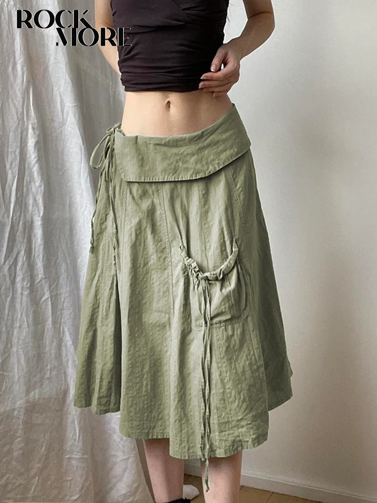 Rockmore Low Waist Midi Skirt for Women Y2K Aesthetic Green Vintage Chic Long Cargo Skirt Casual Korean Grunge Fairycore Outfits
Rockmore Low Waist Midi Skirt for Women Y2K Aesthetic Green Vintage Chic Long Cargo Skirt Casual Korean Grunge Fairycore Outfits