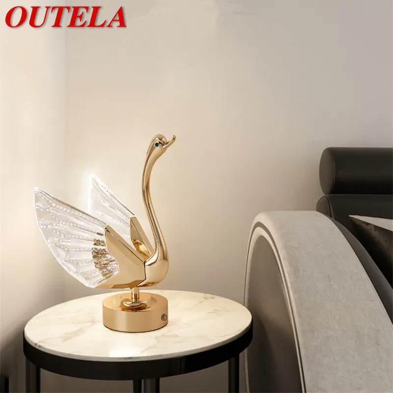 OUTELA Modern LED Swan Rechargeable Table Lamp Creative Design Desk Light Decor For Home Living Room
OUTELA Modern LED Swan Rechargeable Table Lamp Creative Design Desk Light Decor For Home Living Room