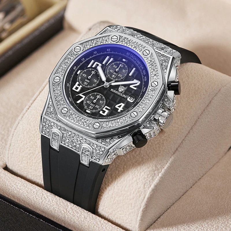 Luxury Watch for Men Sports Gypsophila Diamond Multifunctional Chronograph Luminous Quartz Men's Watches Male Clock Reloj Hombre
Luxury Watch for Men Sports Gypsophila Diamond Multifunctional Chronograph Luminous Quartz Men's Watches Male Clock Reloj Hombre