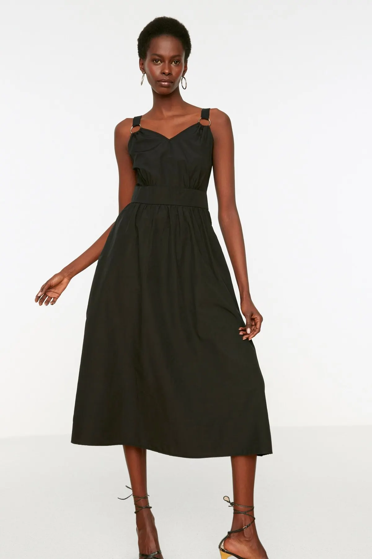 Women's Dress Black Strap Detailed Elegant Fashion Casual Casual Casual Short Sleeve Summer Boho Beach Dress Dress
Women's Dress Black Strap Detailed Elegant Fashion Casual Casual Casual Short Sleeve Summer Boho Beach Dress Dress
