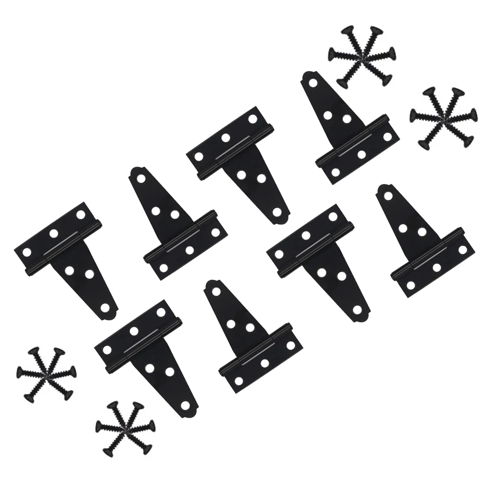 Tools Hinge T-Shaped Door With Screws 4.5mm Aperture 49*62*2mm 8pcs Barn Door Shutters Black Easy Installation
Tools Hinge T-Shaped Door With Screws 4.5mm Aperture 49*62*2mm 8pcs Barn Door Shutters Black Easy Installation