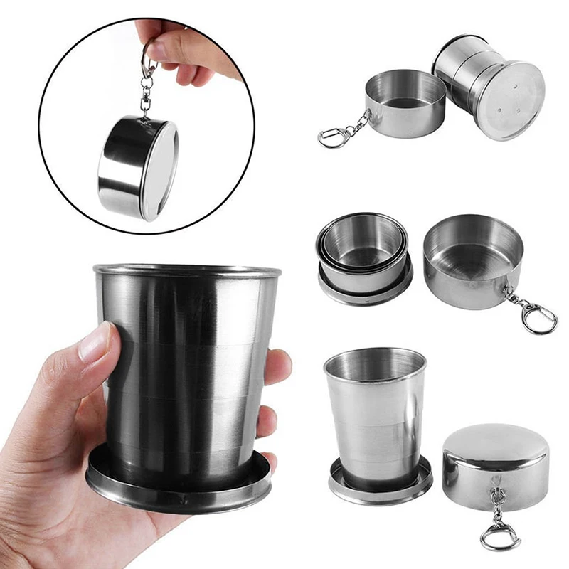 Portable Stainless Steel Wine Glasses Outdoor Camping Picnic Travel Folding Collapsible Metal Drinking Cups Telescopic Mug 150ML
Portable Stainless Steel Wine Glasses Outdoor Camping Picnic Travel Folding Collapsible Metal Drinking Cups Telescopic Mug 150ML