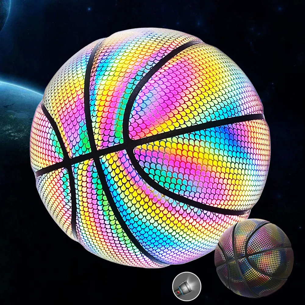 Sports Color Cool Night Glow Basketball Reflection Holographic Luminous PU Reflective Size 7 Basketbol Outdoor Indoor Ball
Sports Color Cool Night Glow Basketball Reflection Holographic Luminous PU Reflective Size 7 Basketbol Outdoor Indoor Ball