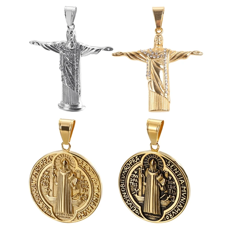 Stainless Steel Jesus Statue Figurine Art Christian Pendant Charms Crucifix Cross Religious Medal for Necklace Jewelry
Stainless Steel Jesus Statue Figurine Art Christian Pendant Charms Crucifix Cross Religious Medal for Necklace Jewelry