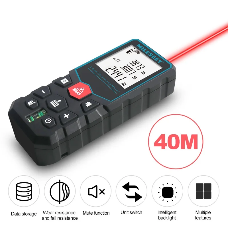 Handheld Laser Rangefinder Distance Meter 40M 50M 60M 80M 100M Laser Tape Build Measure Device Electronic Ruler Rangefinder
Handheld Laser Rangefinder Distance Meter 40M 50M 60M 80M 100M Laser Tape Build Measure Device Electronic Ruler Rangefinder