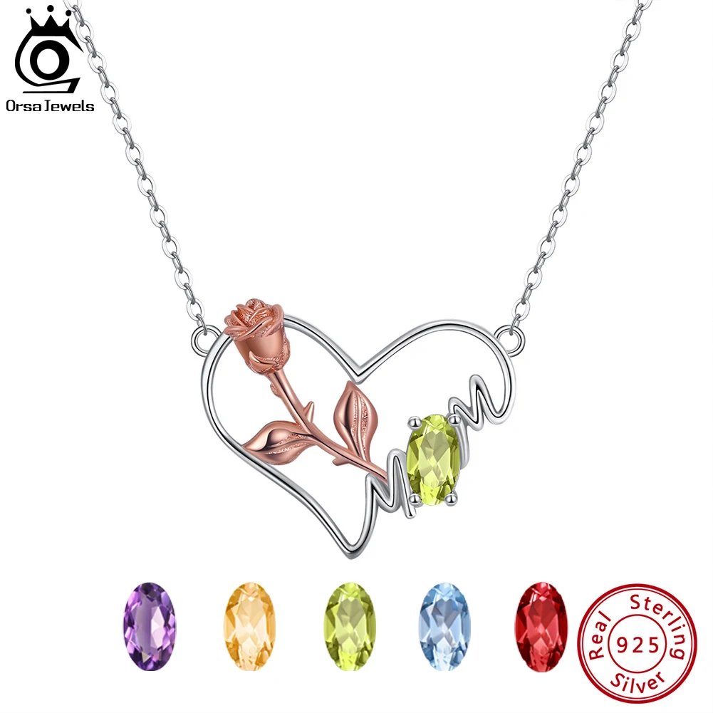 ORSA JEWELS Natural Topaz Olivine Citrine Amethyst Heart Pendant Authentic 925 Silver Necklace Mother's Day Gift Jewelry GMN23
ORSA JEWELS Natural Topaz Olivine Citrine Amethyst Heart Pendant Authentic 925 Silver Necklace Mother's Day Gift Jewelry GMN23