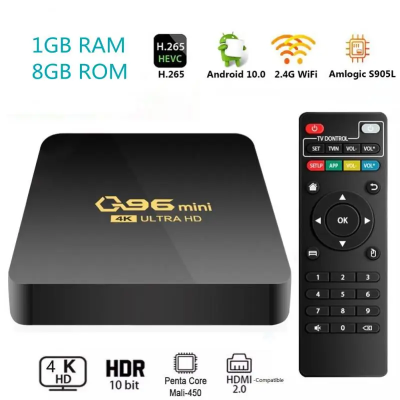 4K H265 ТВ-приставка Q96 Mini Smart Set Top Box Amlogic S905L четырехъядерный медиаплеер домашний кинотеатр 2,4G WIFI медиаплеер Приставка Smart TV
4K H265 ТВ-приставка Q96 Mini Smart Set Top Box Amlogic S905L четырехъядерный медиаплеер домашний кинотеатр 2,4G WIFI медиаплеер Приставка Smart TV