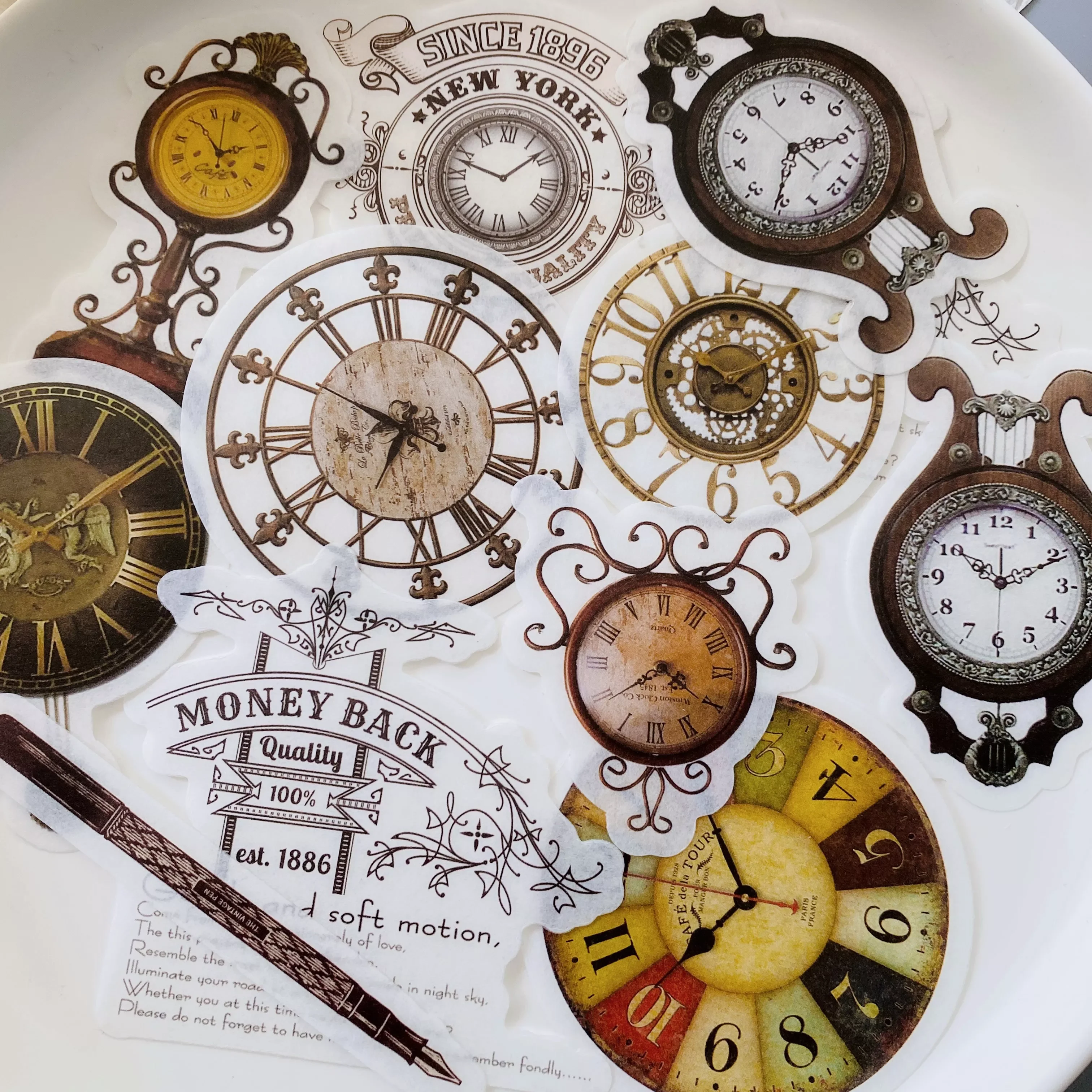 Vintage Clock Sticker DIY Scrapbooking Junk Journal Bottom Collage Phone Diary Album Happy Plan Gift Sealing Decoration
Vintage Clock Sticker DIY Scrapbooking Junk Journal Bottom Collage Phone Diary Album Happy Plan Gift Sealing Decoration
