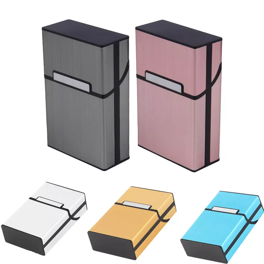 

Portable Cigarettes Case Cigar Tobacco Holder Box Aluminium Alloy Tobacco Holder Magnetic Pocket Box Smoking Accessories