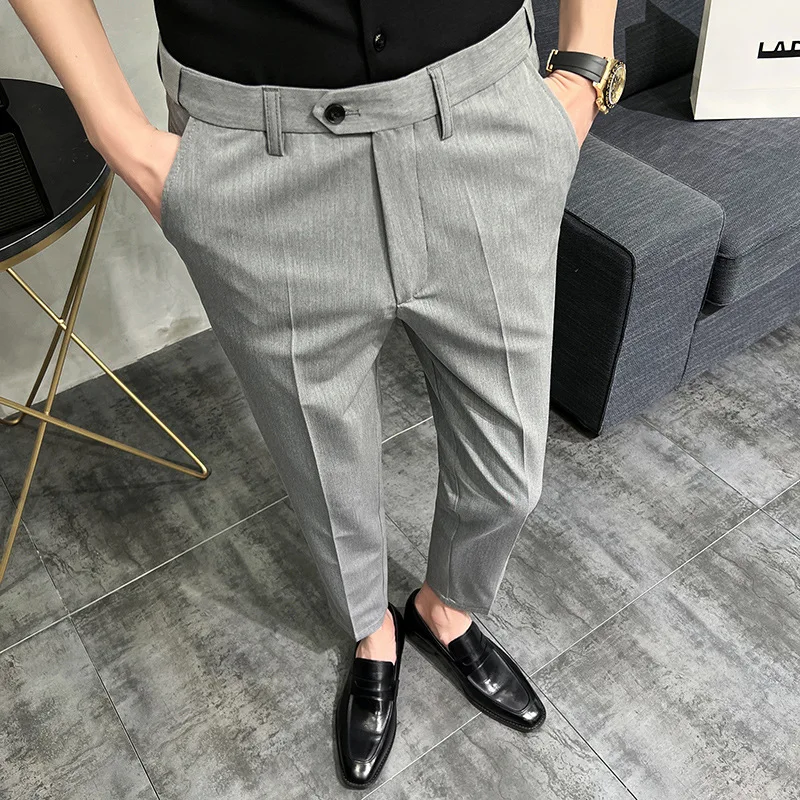 Весенне-летние Костюмные брюки, мужские стильные облегающие брюки, мужской деловой повседневный костюм Pnts, мужские трендовые Костюмные брюки, мужские костюмные брюки 
Весенне-летние Костюмные брюки, мужские стильные облегающие брюки, мужской деловой повседневный костюм Pnts, мужские трендовые Костюмные брюки, мужские костюмные брюки