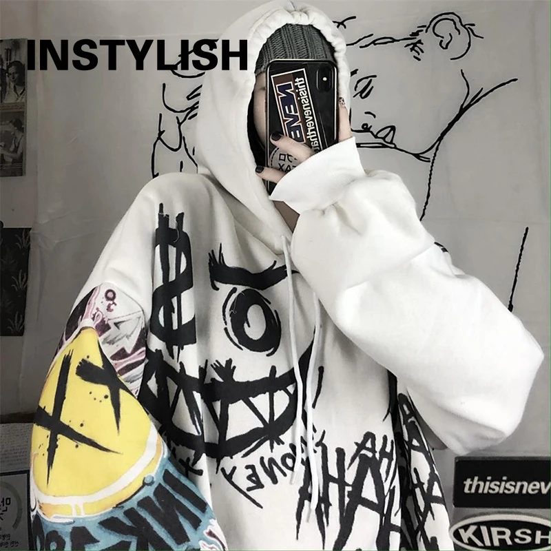 Autumn Vintage Harajuku Graffiti Print Oversized Hoodies Y2K Women Gothic Hip Hop Boyfriend Fleece Thick Hooded Sweatshirt Coat
Autumn Vintage Harajuku Graffiti Print Oversized Hoodies Y2K Women Gothic Hip Hop Boyfriend Fleece Thick Hooded Sweatshirt Coat
