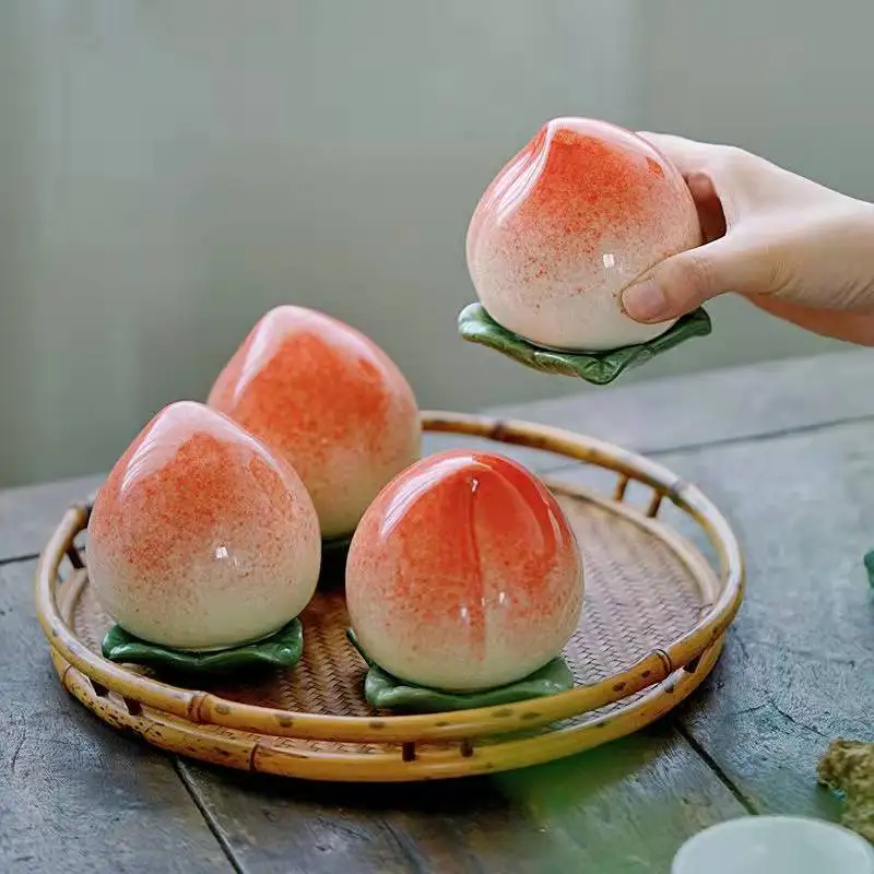 Artificial Peach Tea Canister Japanese Style Handmade Kiln Transformation Process Ceramics Office Desktop Decoration Gifts 2022
Artificial Peach Tea Canister Japanese Style Handmade Kiln Transformation Process Ceramics Office Desktop Decoration Gifts 2022