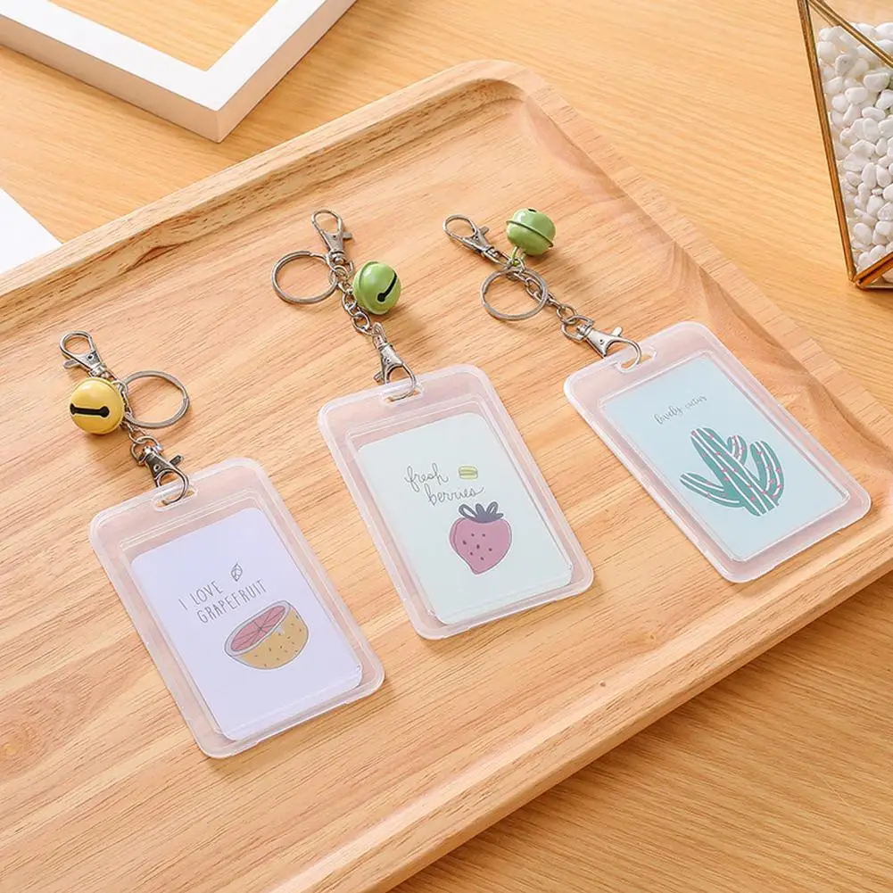Card Cover Casual Tiny Bell Anti-magnetic Transparent Anti-fall Cartoon Unisex ID Card Key Chain Case Bag
Card Cover Casual Tiny Bell Anti-magnetic Transparent Anti-fall Cartoon Unisex ID Card Key Chain Case Bag