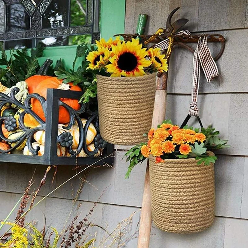 Set Of 2 Jute Woven Storage Baskets Hand Woven Basket Indoor Outdoor Storage Flower Cover Containers For Home Decor
Set Of 2 Jute Woven Storage Baskets Hand Woven Basket Indoor Outdoor Storage Flower Cover Containers For Home Decor