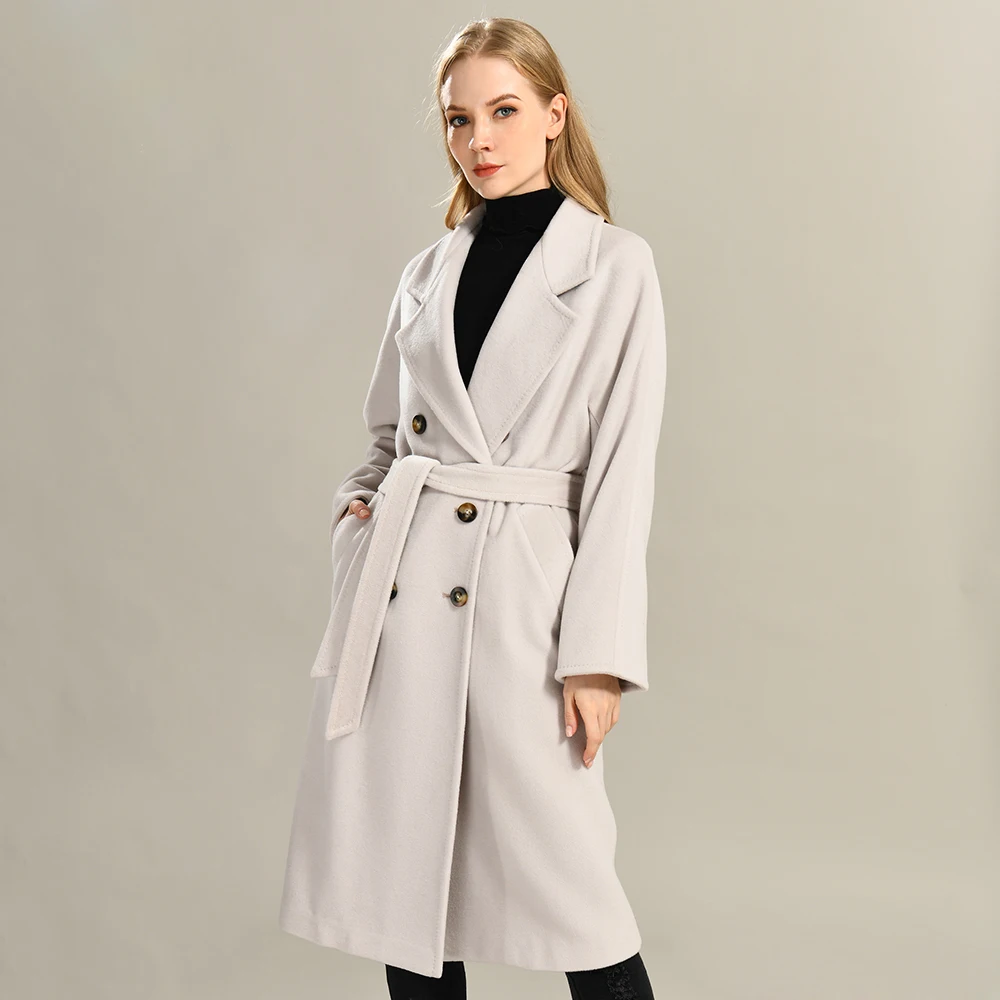 High-end Cashmere Coat Women's Classic Double-breasted Suit Collar High Quality Double Face Wool Coat Belt 2021 Autumn Winter
High-end Cashmere Coat Women's Classic Double-breasted Suit Collar High Quality Double Face Wool Coat Belt 2021 Autumn Winter