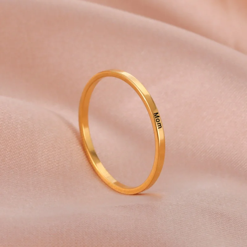 Fashion Engraved Personalized Name Rings Stainless Steel Gold Color Custom Ring Anniversary Jewelry Gift for Lover Mom
Fashion Engraved Personalized Name Rings Stainless Steel Gold Color Custom Ring Anniversary Jewelry Gift for Lover Mom