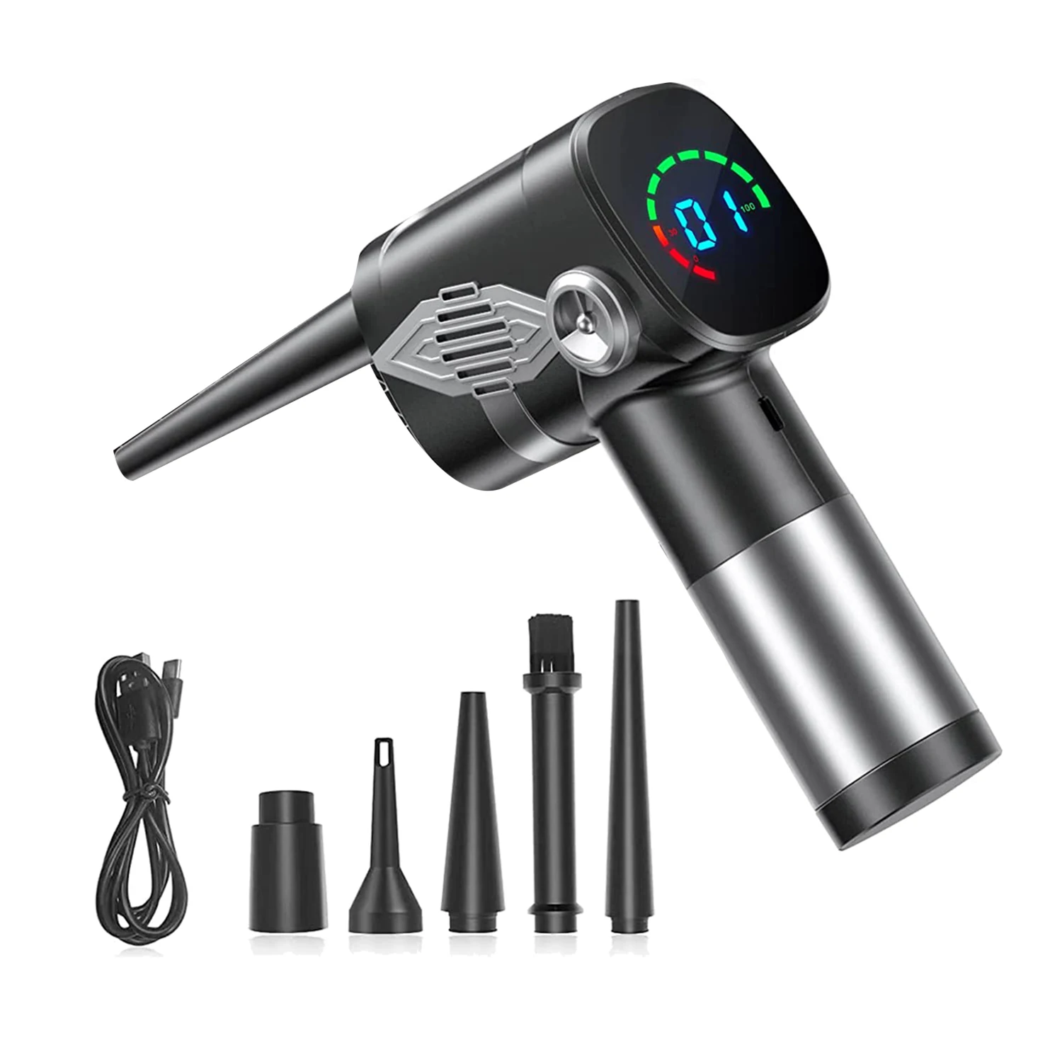 Electric Air Duster for Keyboard Cleaning Compressed Air,70000 RPM Air Pump Cordless, Rechargeable 6000MAh, for Computer
Electric Air Duster for Keyboard Cleaning Compressed Air,70000 RPM Air Pump Cordless, Rechargeable 6000MAh, for Computer