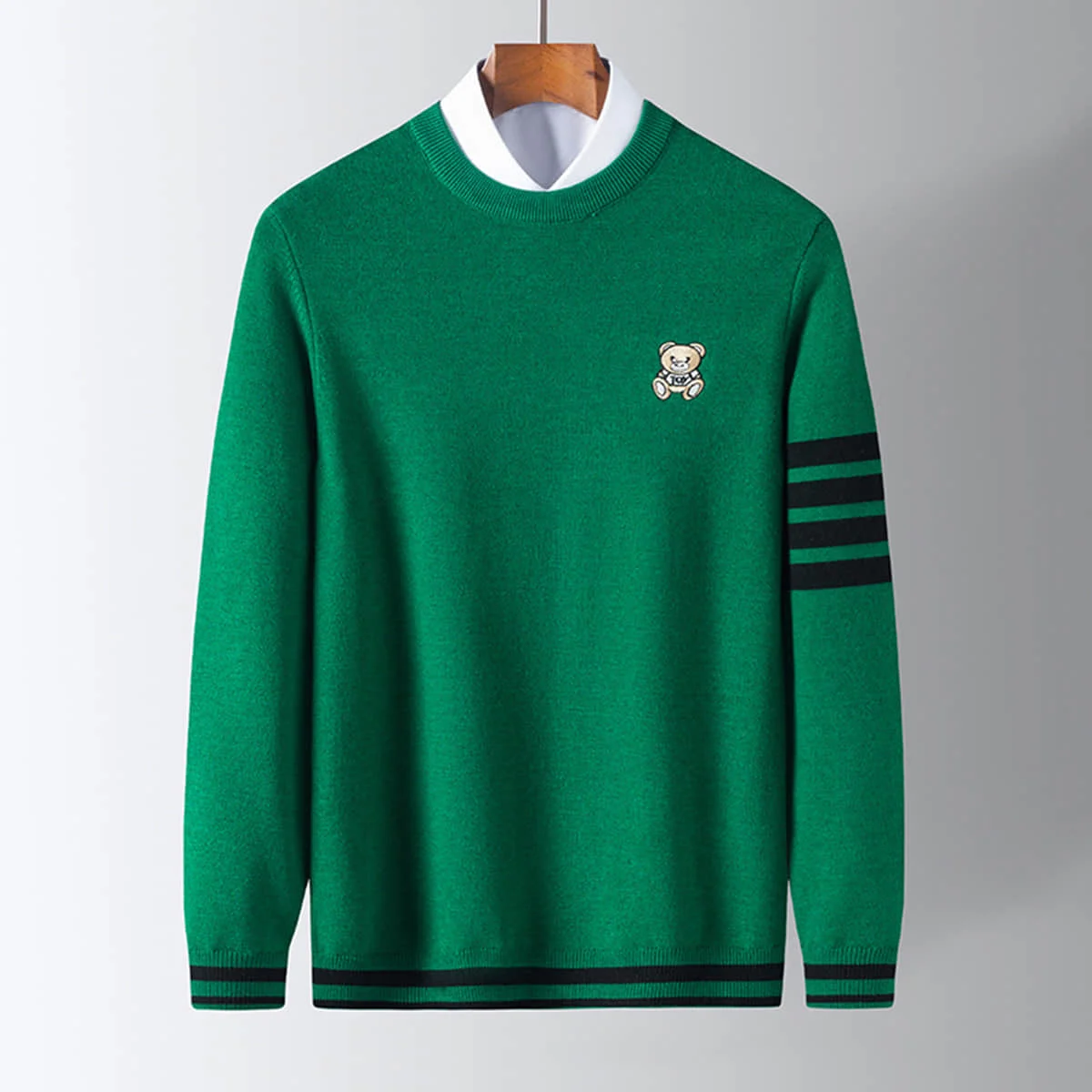 Mens Pullovers Luxury Tb Brand Thom Sweaters Males Bear Embroidery 4 Bar Funmix O-Neck Striped Clothing Warm Pullover Fashion
Mens Pullovers Luxury Tb Brand Thom Sweaters Males Bear Embroidery 4 Bar Funmix O-Neck Striped Clothing Warm Pullover Fashion