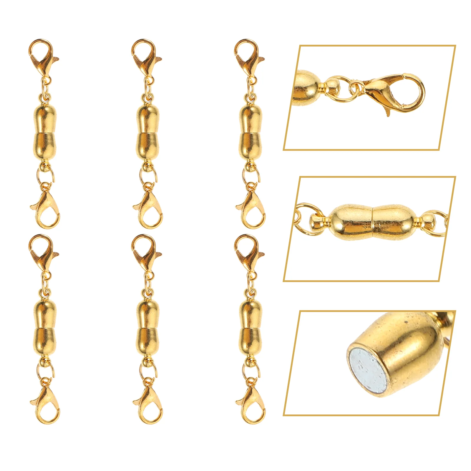 6 Pcs Magnetic Necklace Strap Buckle Clasp Jewelry Clasps Lobster Making Alloy DIY Bracelet Bracelets Fasteners
6 Pcs Magnetic Necklace Strap Buckle Clasp Jewelry Clasps Lobster Making Alloy DIY Bracelet Bracelets Fasteners