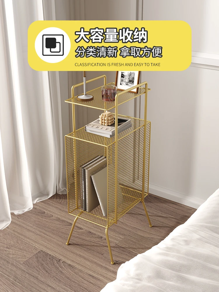 Iron Bedside Table Simple Ultra Narrow Modern Simple Light Luxury Storage Rack Mesa Side Table Nightstands Coffee Table Muebles
Iron Bedside Table Simple Ultra Narrow Modern Simple Light Luxury Storage Rack Mesa Side Table Nightstands Coffee Table Muebles