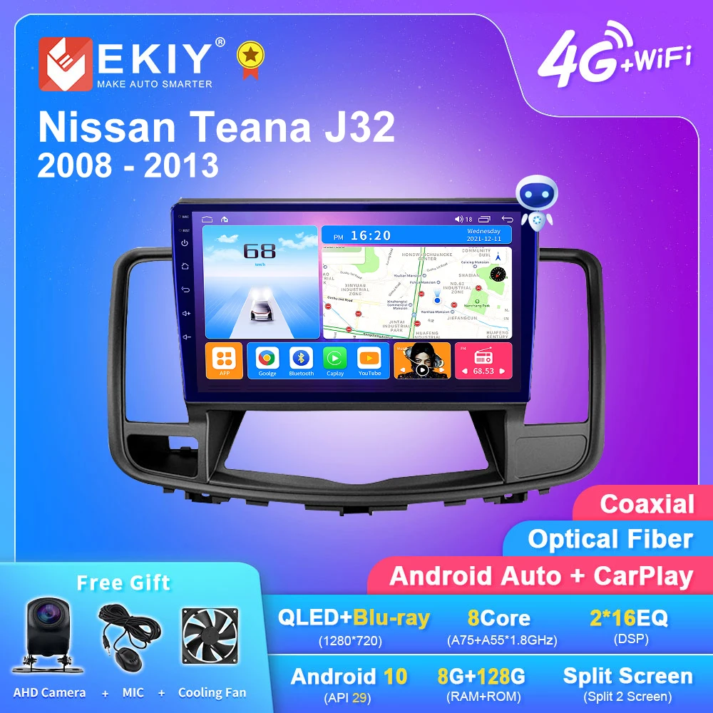 

Автомагнитола EKIY T7 для Nissan Teana J32 2008-2013, мультимедийный видеоплеер, навигация, стерео, GPS, Android 10, 2din, 2 din, DVD