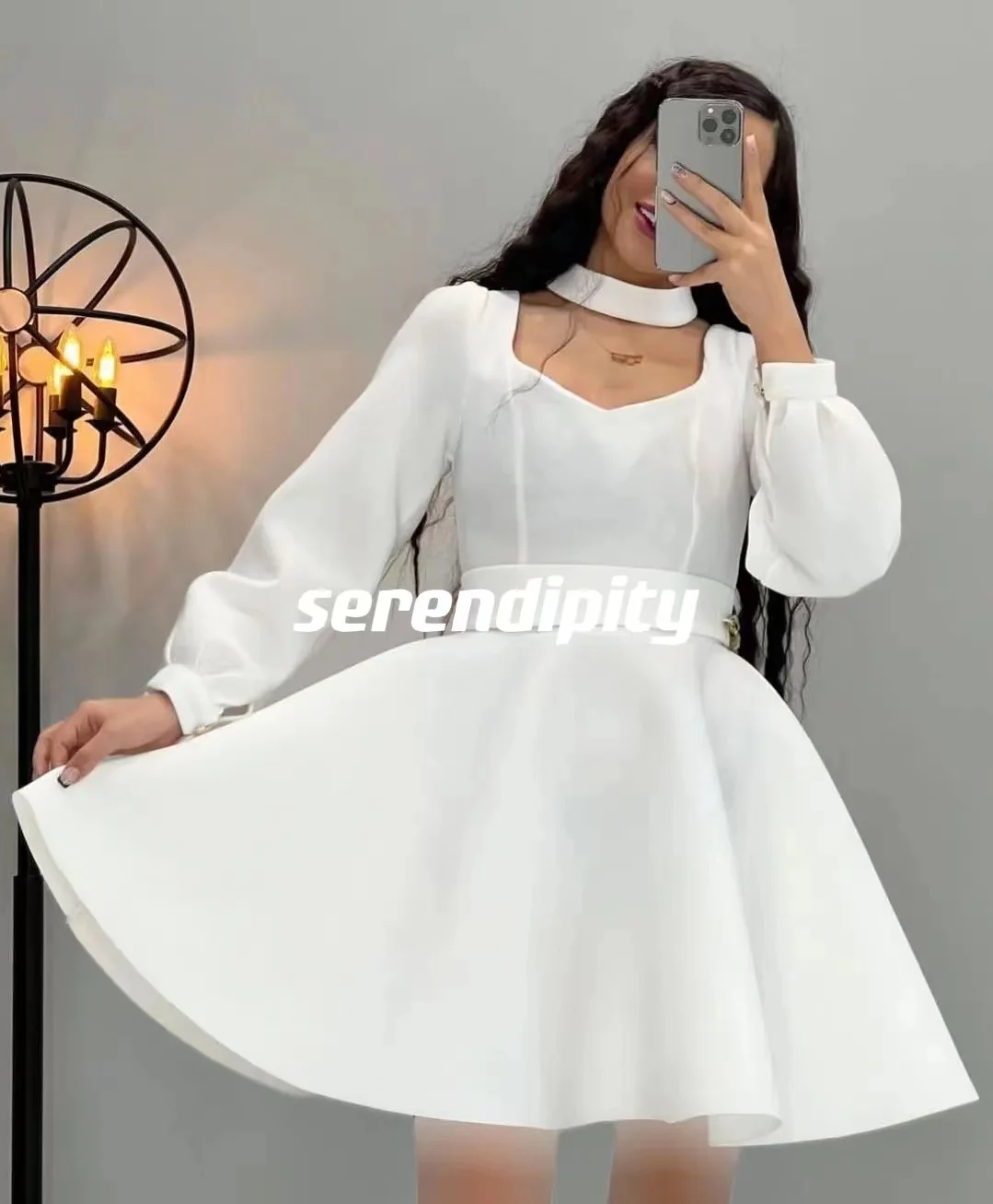 Serendipity Short Ball-Gown Scoop Neckline Ruffle Ribbon Satin Zipper Up Cap Straps Long Sleeves Prom Dresses Multiple Choice
Serendipity Short Ball-Gown Scoop Neckline Ruffle Ribbon Satin Zipper Up Cap Straps Long Sleeves Prom Dresses Multiple Choice