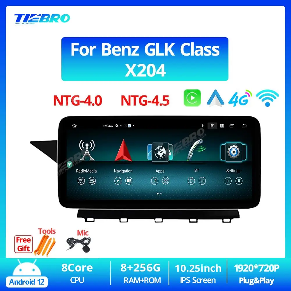 TIEBRO 10.25" For Mercedes Benz GLK Class X204 Android12 Car Radio Multimedia Player Apple Carplay Stereo BT GPS Navigation HU
TIEBRO 10.25" For Mercedes Benz GLK Class X204 Android12 Car Radio Multimedia Player Apple Carplay Stereo BT GPS Navigation HU