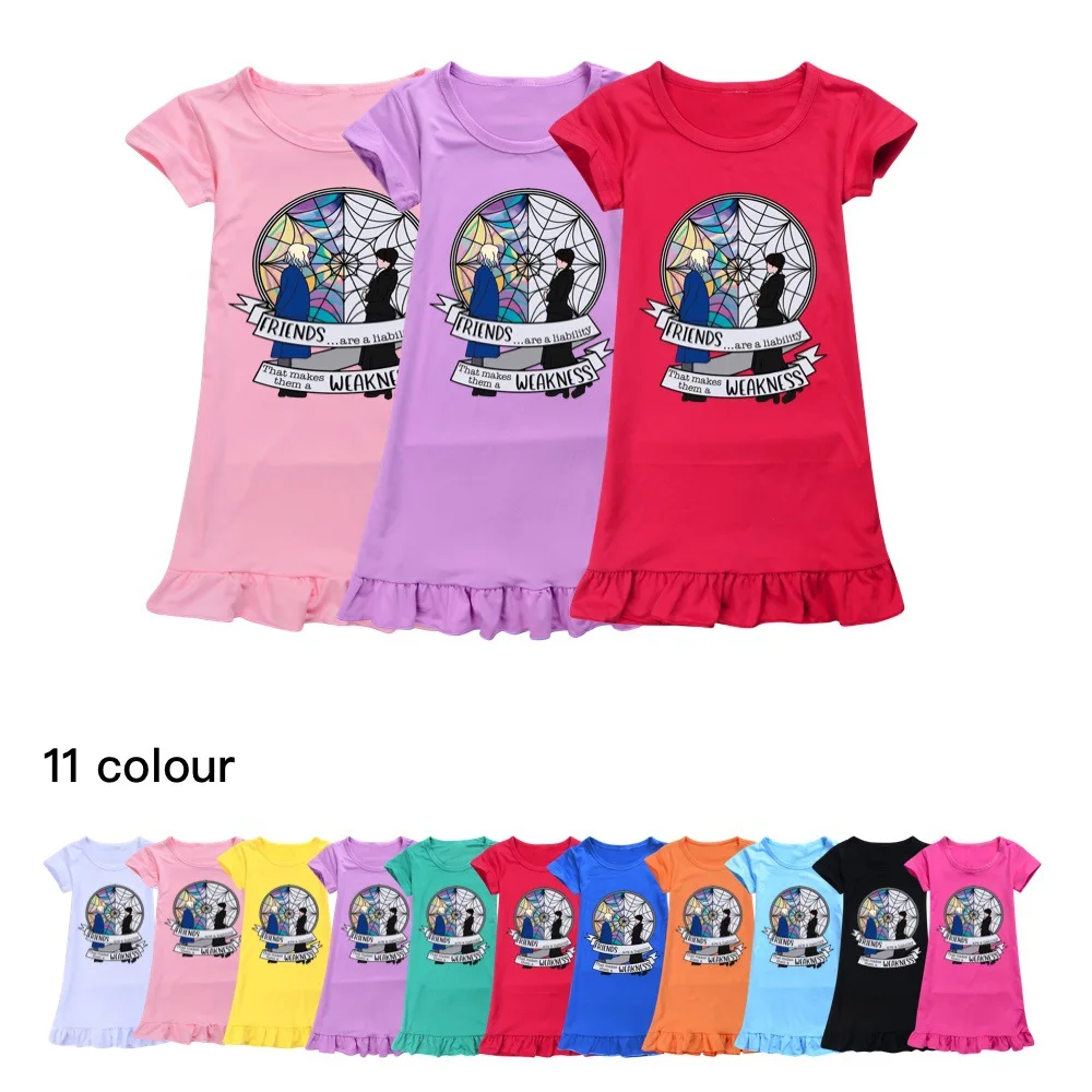 New Wednesday Addams Family Princess Children Summer Dresses 3D Printed Dress for Girl Nightgowns Kids Nightdress Baby Sleepwear
New Wednesday Addams Family Princess Children Summer Dresses 3D Printed Dress for Girl Nightgowns Kids Nightdress Baby Sleepwear