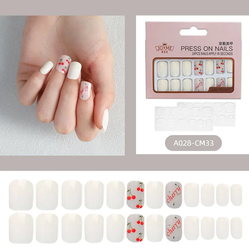 24 PCS/box Decorative Removable Short Square Fashion Nails Enhancement Artificial Nails Tip Full Set of White Girl's Nails
24 PCS/box Decorative Removable Short Square Fashion Nails Enhancement Artificial Nails Tip Full Set of White Girl's Nails