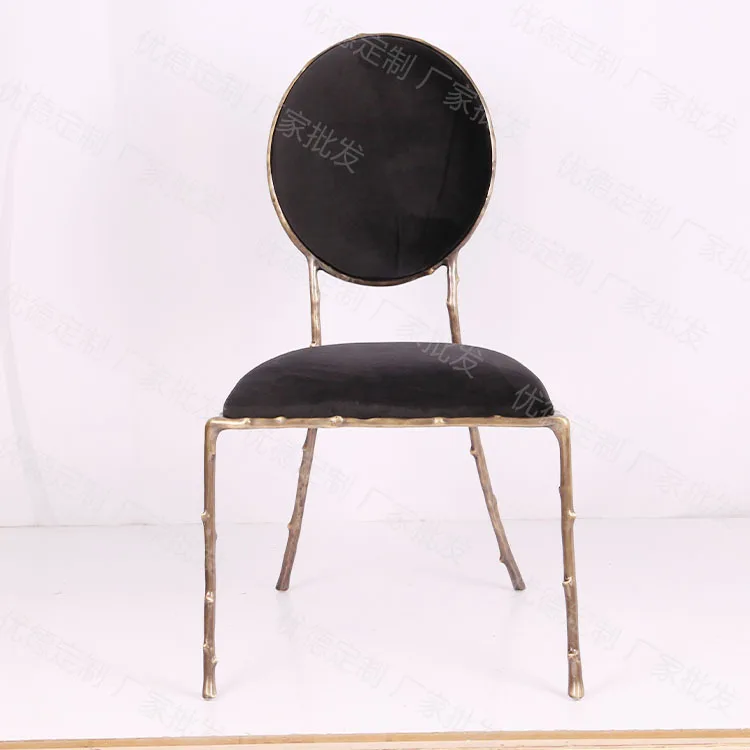 Light Luxury Copper Frame Flannel Chair Villa Restaurant Dining Chair Banquet Chair
Light Luxury Copper Frame Flannel Chair Villa Restaurant Dining Chair Banquet Chair