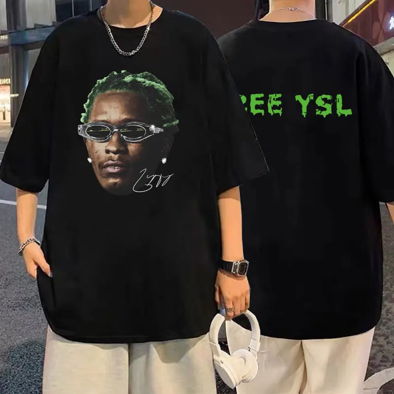 Rapper Concert Young Thug Thugger Slime Season Print T Shirt Green Rare Hip Hop Tshirt Men Oversized T-shirt Men's Casual Tees
Rapper Concert Young Thug Thugger Slime Season Print T Shirt Green Rare Hip Hop Tshirt Men Oversized T-shirt Men's Casual Tees