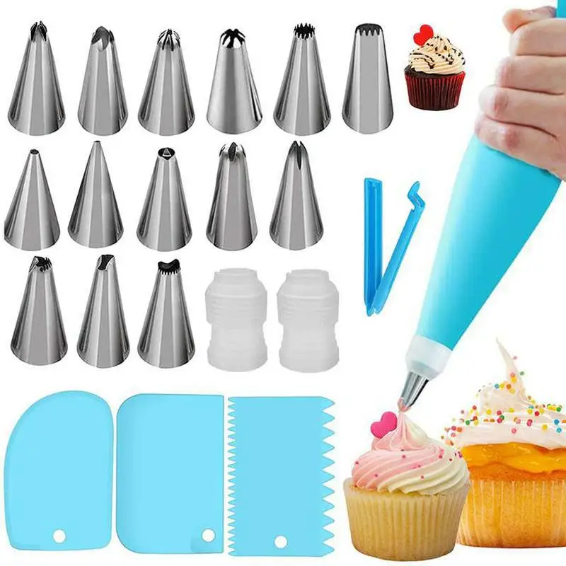

14/26/29 pcs set Cream Nozzles Pastry Tools Accessories For Cake Decorating Pastry Bag Kitchen Bakery Confectionery equipment