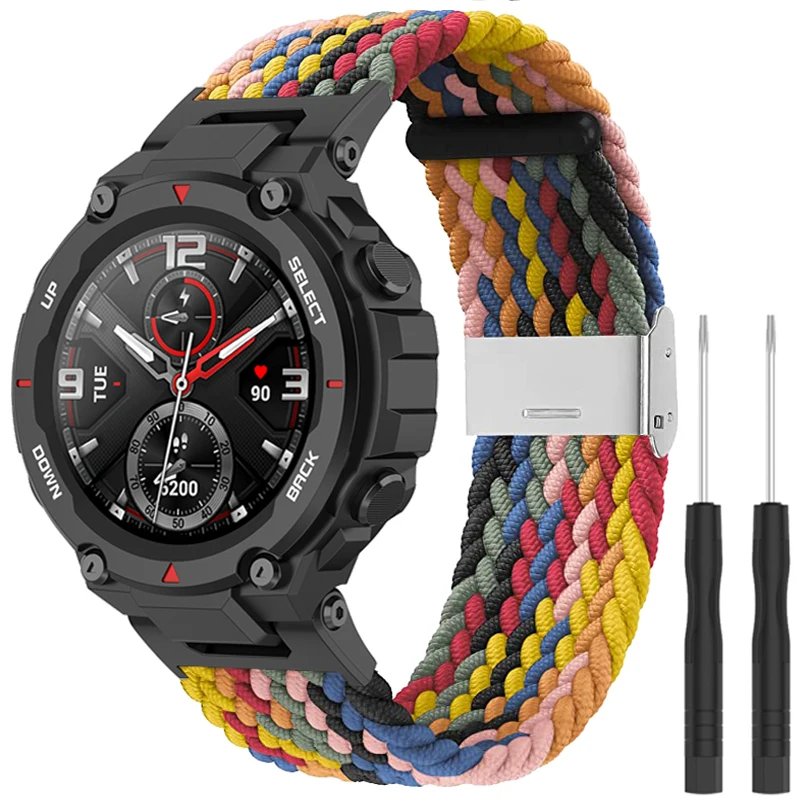 Эластичный Плетеный ремешок для Xiaomi Amazfit T-Rex Pro Trex, Нейлоновый Регулируемый браслет для смарт-часов Huami Amazfit T-Rex
Эластичный Плетеный ремешок для Xiaomi Amazfit T-Rex Pro Trex, Нейлоновый Регулируемый браслет для смарт-часов Huami Amazfit T-Rex