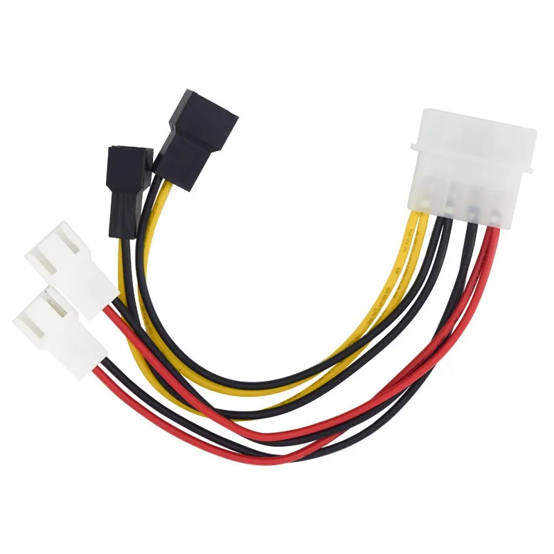 4-Pin Molex to 3-Pin fan Power Cable Adapter Connector 12v*2 / 5v*2 Computer Cooling Fan Cables for CPU PC Case Fan cable
4-Pin Molex to 3-Pin fan Power Cable Adapter Connector 12v*2 / 5v*2 Computer Cooling Fan Cables for CPU PC Case Fan cable