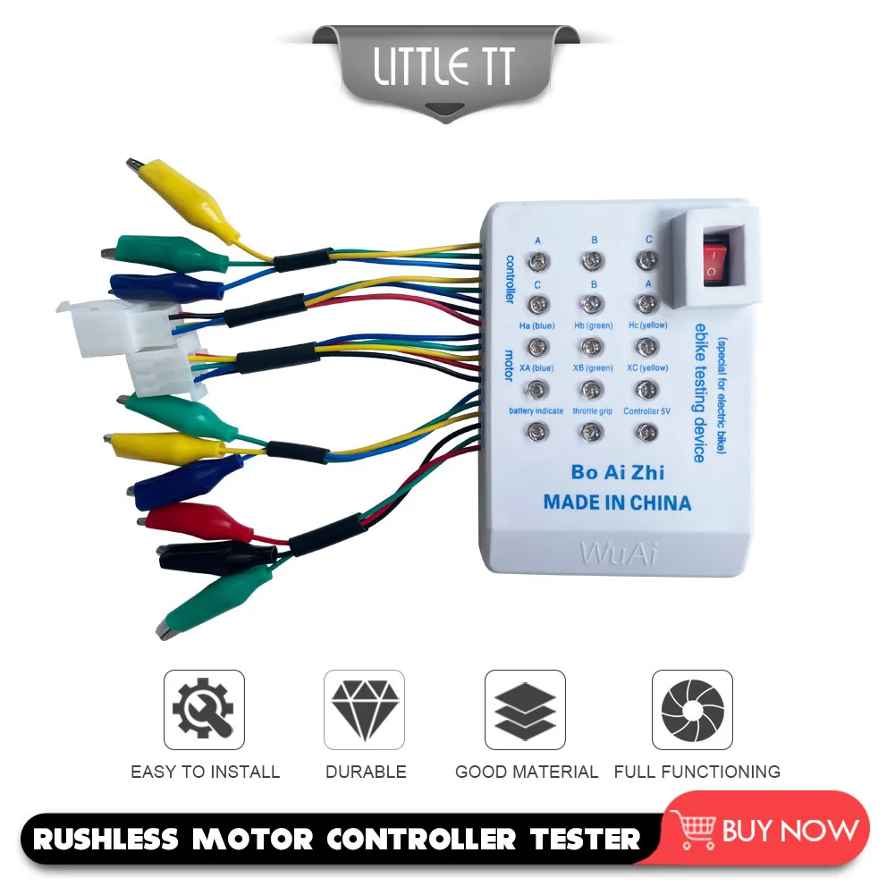 Electric Bike Brushless Motor Controller Tester 24V-72V Electric Scooter Controller Detector Cycling Ebike Accessories
Electric Bike Brushless Motor Controller Tester 24V-72V Electric Scooter Controller Detector Cycling Ebike Accessories
