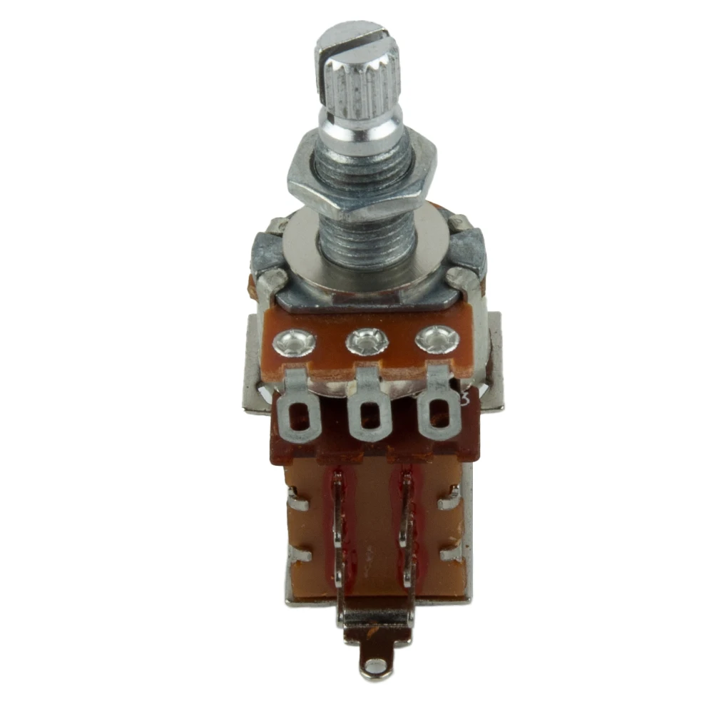 Guitar Push Pull Potentiometer 18mm Long Split Shaft A250K B250K A500K B500K Copper Long Split Shaft Audio Taper Linear Taper
Guitar Push Pull Potentiometer 18mm Long Split Shaft A250K B250K A500K B500K Copper Long Split Shaft Audio Taper Linear Taper