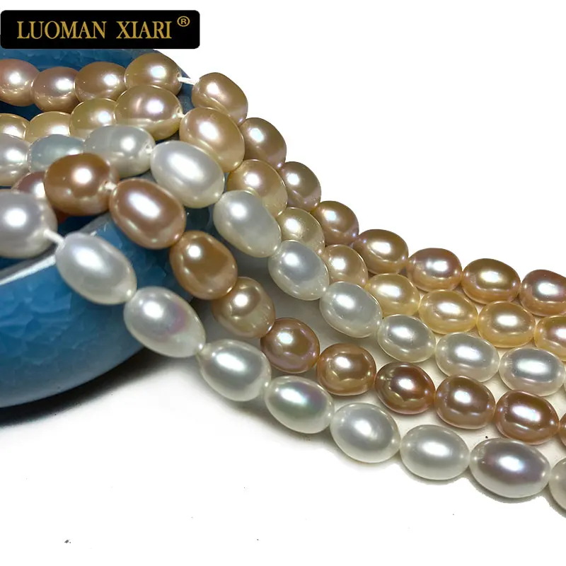 Natural Freshwater Pearl 7-8mm Purple Pink White Rice Shape Smooth Loose Beads For Jewelry Making DIY Bracelet Necklace 1 Strand
Natural Freshwater Pearl 7-8mm Purple Pink White Rice Shape Smooth Loose Beads For Jewelry Making DIY Bracelet Necklace 1 Strand