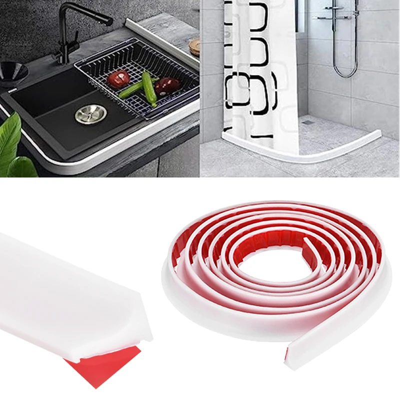 39/67/100 Inch Water Stopper Shower Barrier Dry Wet Separation Bath Kitchen Wall Corner Waterproof Sealing Strip Tape for Sink
39/67/100 Inch Water Stopper Shower Barrier Dry Wet Separation Bath Kitchen Wall Corner Waterproof Sealing Strip Tape for Sink