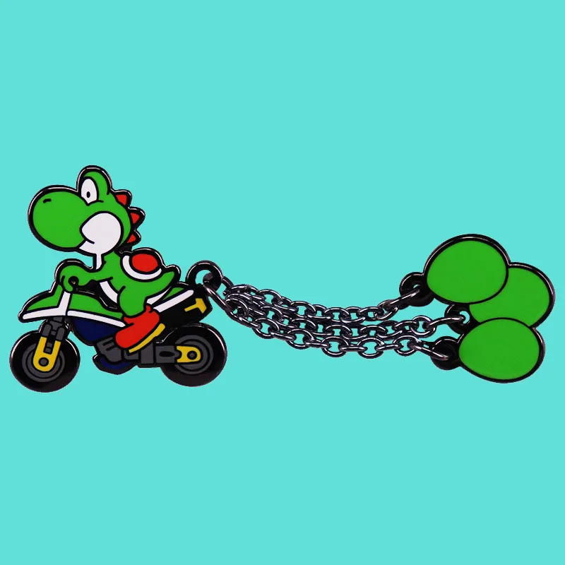 Game Character Green Dinosaur Brooch Cute Green Dinosaur with Green Balloon Enamel Pin Badge Game Inspiration Fashion Accessory
Game Character Green Dinosaur Brooch Cute Green Dinosaur with Green Balloon Enamel Pin Badge Game Inspiration Fashion Accessory