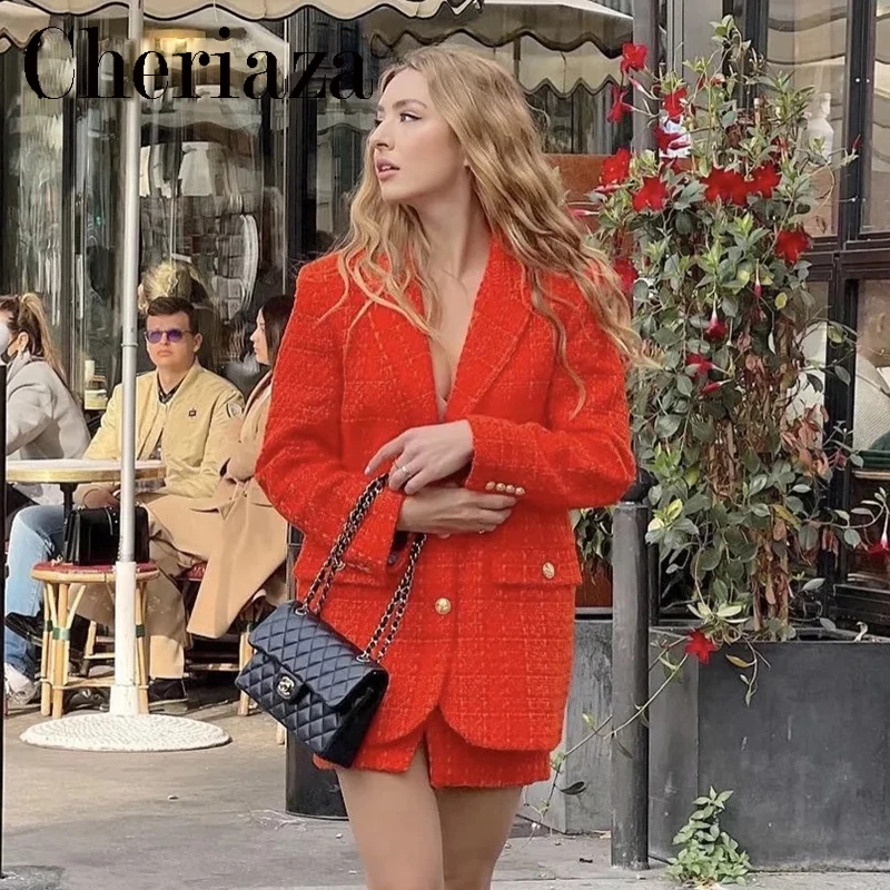 2022New Spring Autumn Casual Fashion Red Lapel Single-breasted Long sleeve blazer +Printed Lining Red mini Skirt Half Skirt
2022New Spring Autumn Casual Fashion Red Lapel Single-breasted Long sleeve blazer +Printed Lining Red mini Skirt Half Skirt
