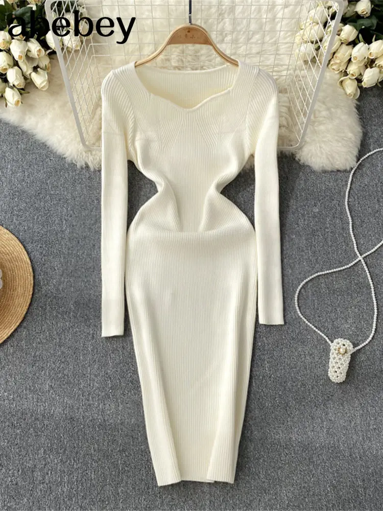 Chic Sexy Bodycon Pencil Dress Knitted Korean Fashion Elegant Slim Party Wrap Vestidos Long Sleeve Women Autumn Spring Clothes
Chic Sexy Bodycon Pencil Dress Knitted Korean Fashion Elegant Slim Party Wrap Vestidos Long Sleeve Women Autumn Spring Clothes