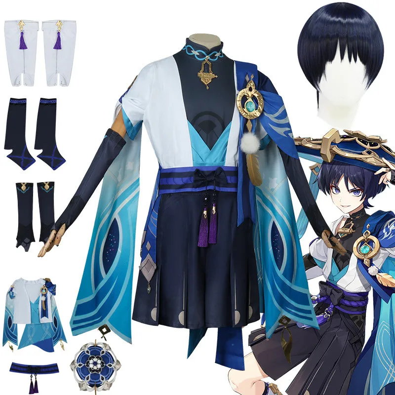 Disfraz de Anime de Wanderer, conjunto de traje de impacto Genshin Scaramouch Wanderer, uniformes, Peluca de fiesta de navidad
Disfraz de Anime de Wanderer, conjunto de traje de impacto Genshin Scaramouch Wanderer, uniformes, Peluca de fiesta de navidad