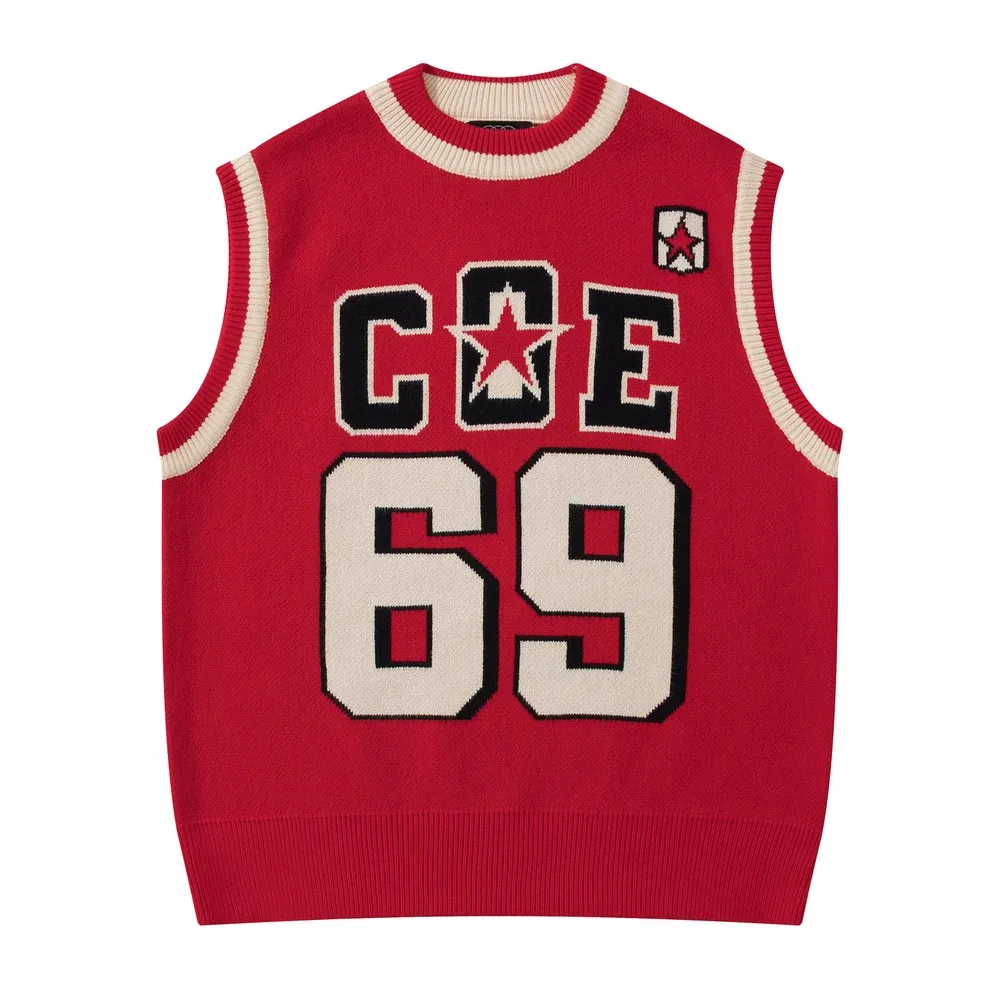 Knitted Number Sleeveless Red Sweater Women 2022 Trend Vest Women's Coats Winter 2022 Oversize Streetwear Spring Winter Fashion
Knitted Number Sleeveless Red Sweater Women 2022 Trend Vest Women's Coats Winter 2022 Oversize Streetwear Spring Winter Fashion