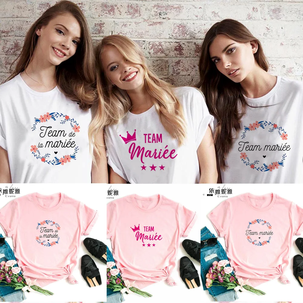 Women Bride Team bridesmaid T Shirt Girl Graphic Printed Fashion Harajuku 2023 Clothes Causal Female Y2K Tops Tee
Women Bride Team bridesmaid T Shirt Girl Graphic Printed Fashion Harajuku 2023 Clothes Causal Female Y2K Tops Tee